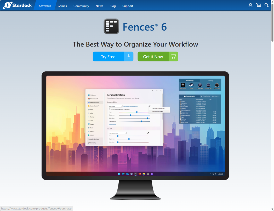 桌面整理神器Fences，一键分区收纳超整洁