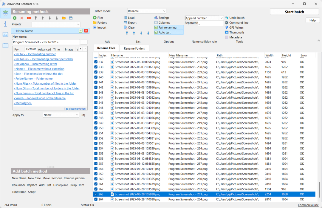 批量重命名神器Advanced Renamer，规则自定义超省心